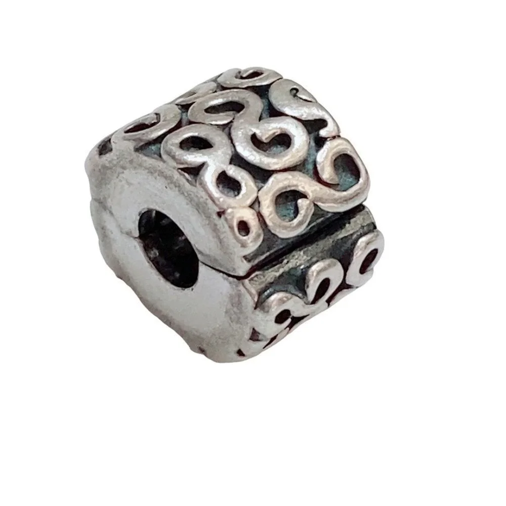 Authentic‎ Pandora 925 ALE Sterling Silver Clip stopper charm